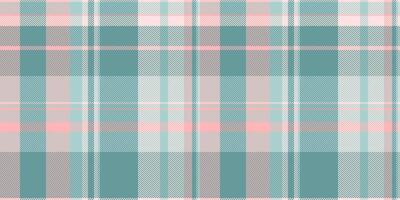 Outline textile fabric check, bandanna plaid seamless. Marketing pattern background tartan texture in light and teal colors. vector