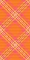 Revival seamless tartan, paisley background fabric textile. Track check plaid texture pattern in red and orange colors. vector