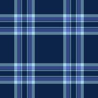 Elegant navy blue and light blue plaid pattern. Perfect for textile design, website backgrounds, or fashion projects. This seamless texture evokes a sense of sophistication and order. vector