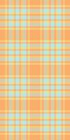 Deep texture check seamless, hobby textile fabric background. Elegance plaid tartan pattern in orange and light colors. vector