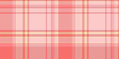 60s textile fabric background, track tartan check . Window plaid texture pattern seamless in light and red colors. vector