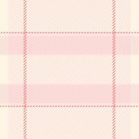 School fabric seamless tartan, infant check textile. Premium background plaid pattern texture in misty rose and old lace colors. vector