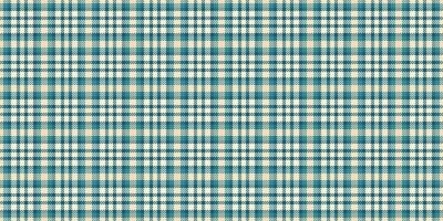 Apparel plaid pattern fabric, scrap background tartan. Performance seamless texture textile check in cyan and papaya whip colors. vector
