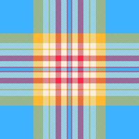 Vibrant plaid pattern in cheerful colors. Ideal for textile design, website backgrounds, or fashion projects. The bright, intersecting lines create a bold, energetic visual. vector