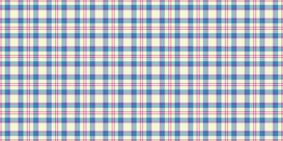 Checks background check textile, trim fabric pattern . Endless seamless texture plaid tartan in beige and cyan colors. vector
