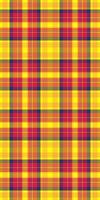 Vibrant yellow, red, and navy plaid pattern. Perfect for textile design, fashion, website backgrounds, or any project needing a bold, energetic texture. vector