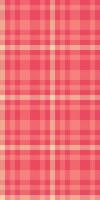 Soft coral and cream plaid pattern. Perfect for textile design, fashion, branding, and website backgrounds. Subtle texture and warm color palette evoke feelings of comfort and style. vector