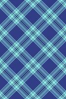 Vibrant teal and navy plaid pattern. Perfect for textile design, website backgrounds, or fashion projects. This repeating geometric design offers a fresh, modern take on a classic style. vector