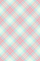 Intense tartan seamless check, day textile fabric pattern. Seventies texture background plaid in light and white colors. vector