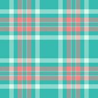 Seamless teal, pink grey plaid pattern. Perfect for textile design, fashion, website backgrounds, or crafting projects. This cheerful, versatile design evokes feelings of spring and summer. vector