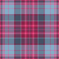 Vibrant pink and blue plaid pattern. Perfect for textile design, fashion, and website backgrounds. This seamless texture offers a sophisticated yet playful aesthetic. vector