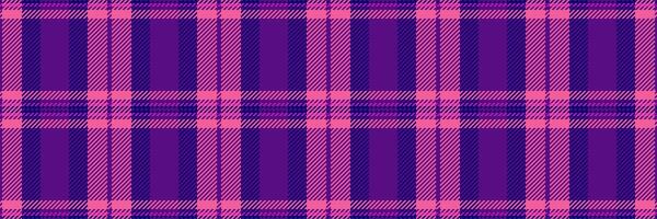 Vibrant purple and pink plaid pattern. Perfect for textile design, fashion, or website backgrounds. This seamless texture offers a bold, modern aesthetic with a touch of retro charm. vector