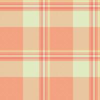 Soft peach and pale green plaid pattern. A delicate, seamless texture ideal for backgrounds, textiles, and fashion designs. Evokes feelings of warmth, comfort, and springtime. vector