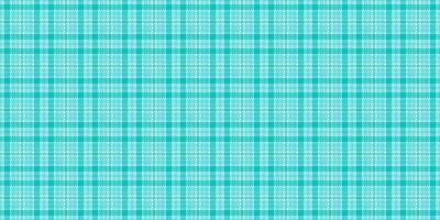 Vichy plaid check background, single tartan fabric. Net texture seamless pattern textile in teal and cyan colors. vector