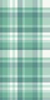 Faded texture tartan fabric, halftone textile seamless background. Product pattern check plaid in mint and white colors. vector