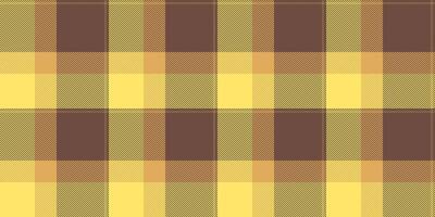 Vibrant yellow and brown plaid pattern. Perfect for textile design, website backgrounds, or autumnal themed projects. This seamless texture offers a classic, warm, and inviting aesthetic. vector