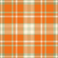 Vibrant orange and beige plaid pattern. Perfect for fallthemed designs, textile projects, or autumnal backgrounds. vector