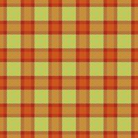 Vibrant autumnal plaid pattern. Warm orange and yellowgreen hues create a cozy, rustic feel. Ideal for fallthemed designs, textiles, website backgrounds, or packaging. vector