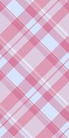 Elegant pink and light blue diagonal plaid pattern. Perfect for textile design, website backgrounds, or feminine branding. vector