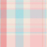 Pastel pink, blue, and coral plaid pattern. Perfect for textile designs, websites, branding, and scrapbooking. Subtle yet cheerful, this soft color palette evokes feelings of serenity and warmth. vector