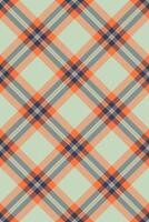 Vibrant coral and teal plaid pattern. Seamless texture ideal for textile design, fashion, website backgrounds, or any project needing a stylish, retro feel. vector