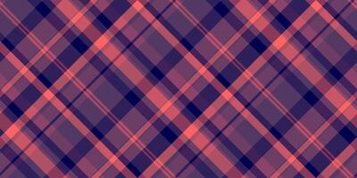 Idea fabric seamless , basic background pattern texture. Worldwide check tartan textile plaid in violet and pink colors. vector