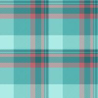 Seamless pastel teal and coral plaid pattern. Perfect for textile design, website backgrounds, or fashion projects. Evokes a feeling of serenity and subtle sophistication. vector