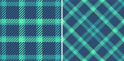 Vibrant teal and navy plaid patterns. Perfect for textile design, fashion, websites, or branding. vector