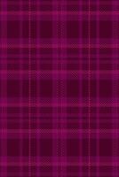 Difficult seamless pattern, scrapbooking texture check plaid. Cover textile background fabric tartan in pink and dark colors. vector