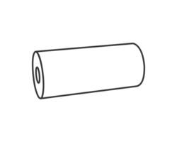 Simple line drawing of a cylinder, representing potential energy, storage, or minimalism. Perfect for presentations, infographics, or website design needing a clean, modern aesthetic. vector