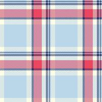 Elegant pastel plaid pattern in soft blues, pinks, and reds. Perfect for textile design, website backgrounds, or fashion projects. vector