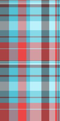 Picnic blanket check pattern tartan, iconic fabric textile plaid. Geometry background seamless texture in cyan and red colors.