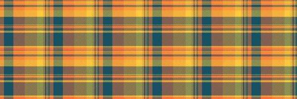 Vibrant autumnal plaid pattern in warm oranges, greens, and deep blues. Perfect for textile design, fallthemed projects, or creating a cozy atmosphere. Use as a background, texture, or print. vector