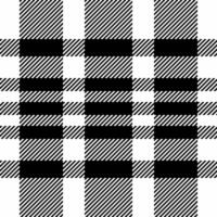 Stylish black and white plaid pattern. Perfect for textile design, web backgrounds, or fashion projects. This bold, graphic texture offers a versatile and timeless aesthetic. vector