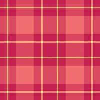 Square background plaid, cosy check texture fabric. Order tartan textile pattern seamless in red and orange colors. vector