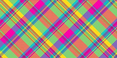 Scrapbooking pattern tartan fabric, horizon check seamless textile. Grungy plaid background texture in bright and cyan colors. vector