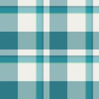 Seamless teal and white plaid pattern. Perfect for textile design, website backgrounds, or fashion projects. This classic pattern evokes feelings of comfort and style. vector