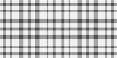 Classic gray and white plaid pattern. Perfect for backgrounds, textiles, or web design. Clean, simple, and versatile, this seamless texture offers a timeless appeal. vector