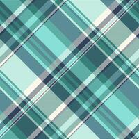 Elegant teal and cream plaid pattern. Perfect for textile designs, website backgrounds, or fashion illustrations. This repeating texture offers a sophisticated, modern aesthetic. vector