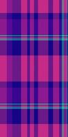 Christmas seamless background , print fabric texture pattern. Repetition tartan plaid textile check in pink and indigo colors. vector