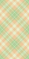 Subtle pastel plaid pattern in peach and mint green. Perfect for textile designs, backgrounds, or website elements. Evokes feelings of spring, freshness, and tranquility. vector