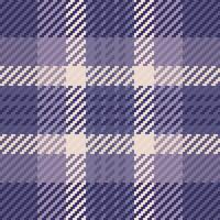 Subtle purple and cream plaid pattern. Elegant textured design perfect for backgrounds, apparel, or home decor. Evokes a feeling of warmth and sophistication. vector