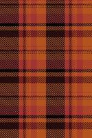 Greeting fabric check , royalty pattern plaid tartan. Repeatable patterns seamless textile background texture in orange and black colors. vector