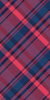 Vibrant diagonal plaid pattern in shades of pink and blue. Perfect for textile designs, website backgrounds, or any project needing a stylish, geometric texture. vector