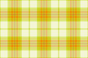 Vibrant lime green and orange plaid pattern. Perfect for textile design, website backgrounds, or fashion projects. This cheerful, seamless texture evokes feelings of warmth and optimism. vector