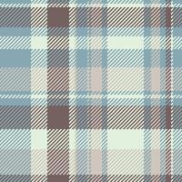 Subtle pastel plaid pattern. Soft blues, browns, and creams create a calming, versatile design perfect for textiles, websites, or stationery. Evokes feelings of comfort and tranquility. vector