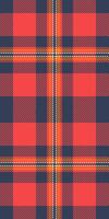 Vibrant red and navy plaid pattern. Perfect for autumnal designs, textile prints, or website backgrounds. This bold, geometric texture evokes warmth and tradition. vector