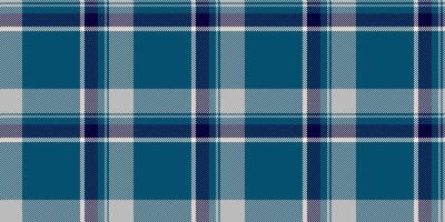 Elegant teal, navy, and silver plaid textile pattern. Perfect for fashion, home decor, and website backgrounds. Subtle texture adds visual interest. Represents sophistication and timeless style. vector