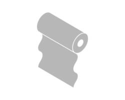 Abstract gray roll of material unfurling. Perfect for concepts of beginnings, progress, unfolding potential, or new beginnings. vector