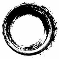 Abstract Grunge Circle Brushstroke Illustration for Design Projects vector